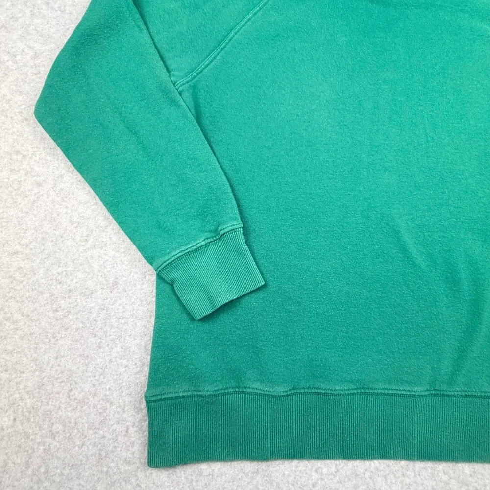 The North Face Womens Green Logo Pullover Hoodie Sweatshirt Size Medium